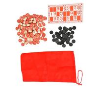 AUYXSSZ Juego de Bingo Vintage para Fiestas. Fichas de Bingo. Piezas clásicas con 90 fichas fáciles de Leer. Diversión para Adultos y niños. Manualidades.