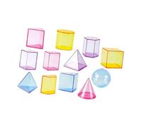 AUYXSSZ Juego de Bloques sólidos geométricos, Juguetes de Aprendizaje, Bloques de Patrones Multicolores, sólidos, Preescolar, Primaria, hogar, útiles Escolares, Formas 3D,