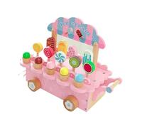 AUYXSSZ Juego de Helado de para Madera con Funciones interactivas Que fomenta Las Habilidades sociales y la imaginación en los niños, a la Vez Que Mejora