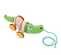 AUYXSSZ Juguete de para Madera para Caminar y Arrastrar, Que Ayuda a los niños a desarrollar Habilidades para Caminar y coordinación, y es fácil de Tirar. , Cocodrilo