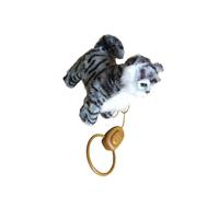 AUYXSSZ Juguete electrónico de Peluche Robot con Forma de Gato, Interactivo, cumpleaños para niños, compañero de Juego Divertido, Ideal, Gris, 22x25cm
