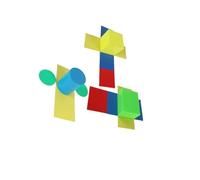 AUYXSSZ Juguetes de matemáticas para niños, Formas geométricas, Bloques, fomento del Juego colaborativo y la exploración en entornos preescolares,