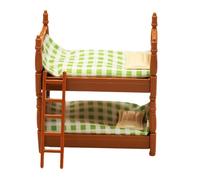 AUYXSSZ Litera Doble apilable, Muebles para casa de muñecas en Miniatura, decoración de Dormitorio para niños, Amantes de Las Casas de muñecas, 2 sábanas
