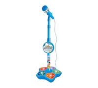 AUYXSSZ Micrófono y Soporte Que ofrecen diversión Atractiva con Luces de Escenario Intermitentes y reproducción de música incorporada Que energiza a los , Azul , 100 x 21 cm