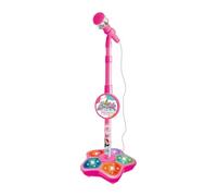 AUYXSSZ Micrófono y Soporte Que ofrecen diversión Atractiva con Luces de Escenario Intermitentes y reproducción de música incorporada Que energiza a los , Rojo , 100 x 21 cm