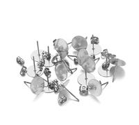 AUYXSSZ Pendiente Stud Base Ear Pins Ajuste,Color Acero,10 mm | Ocio