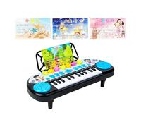 AUYXSSZ Piano De Teclado para Niños Principiantes con Libro De Música Juguetes Musicales Portátiles para Niños Pequeños con 6 Sonidos De Animales Y 7