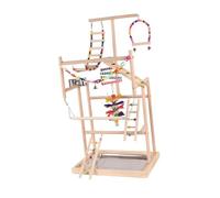 AUYXSSZ Puesto de Juego para periquitos, diseñado para ofrecer Actividades Divertidas Que enriquecen la Vida de Nuestros Amigos emplumados. Zona de Juegos para Loros, Grande, de