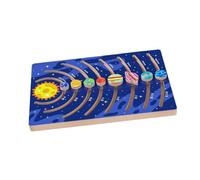 AUYXSSZ Rompecabezas del Espacio Creativo, Planetas, para Sistema Solar, Tablero de para Madera, Actividad de Aprendizaje Atractiva para niños en Edad