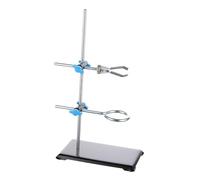 AUYXSSZ Soporte de Hierro para experimentos, diseñado para soportar rigurosas soluciones de Laboratorio para proyectos de química y Actividades prácticas, Plata, 30cm