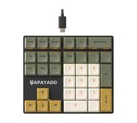 AUYXSSZ Teclado numérico mecánico con Cable de 33 Teclas y retroiluminación LED. Ideal para Gamers y Profesionales de finanzas. Pequeño Pero no Sencillo. Teclado de, Eje Cian, 120x138mm
