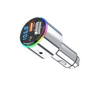 AUYXSSZ Transmisor FM Bluetooth para Coches, Cargadores rápidos, Adaptador de Radio FM Bluetooth inalámbrico con tecnología de procesamiento de Doble