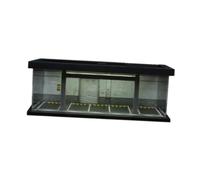 AUYXSSZ Vitrina acrílica de simulación de Garaje para Coches a Escala 1/64 con iluminación LED para una Mejor Visibilidad. Vitrina de Coche a Escala 1/64, Estilo D