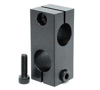 AUZHU - STE - Métrico - Soporte de acero al carbono Soporte de eje guía Abrazaderas de conector bidireccional, abrazaderas de puntal de doble agujero, conectores de abrazadera de tubo, soportes de