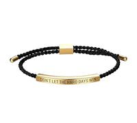 Auzlya Pulsera trenzada Don't Let the Hard Days Win,Pulseras inspiradoras, de oro,hechas a mano,ajustables,Pulsera motivacional de tubo para mujeres y hombres
