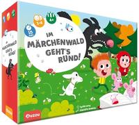 AUZOU | Im Märchenwald geht 's rund! | Kinderspiel für 1 bis 4 Spieler ab 4 Jahren | Schutz das Märchenbuch vor dem bösen Wolf!