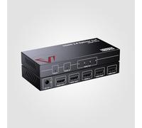 AV Access 1 en 4 Salidas UHD 4K @ 60Hz 1080p @ 120Hz HDMI 2.0 Splitter con reducción de Escala, 18Gbps, 1 × 4 4K HDMI Splitter con HDR10 y 3D, HD Lossless Audio, HDCP 2.2, Gestión EDID