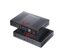 AV ACCESS 4K HDMI KVM Extender with HDMI Loop-Out and USB 2.0, 150m/492ft over Cat Cable, HDCP 2.3, Audio De-embedding, PoC, IR & RS-232