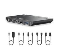 AV Access Conmutador KVM Docking para 2 Monitores 2 PCs, 4K Dual Monitor Laptop/Escritorio, EDID, Ethernet 1G, Carga USB-C 100W, 3 USB 3.0, Ideal Oficina Hogar y Gaming