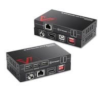 AV Access Extensor KVM 4K sobre TCP/IP Ethernet Hasta 120 m (390 pies), UHD 4K@30Hz 1080P@120Hz, 16 Juegos de Interruptores DIP, Función EDID, 3 Puertos USB 2.0, a Través de Cable Cat5e/6