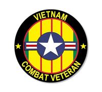 AV Etiqueta engomada de veteranos de combate de Vietnam, calcomanía de la Fuerza Aérea de los Estados Unidos, vinilo de la USAF para automóviles, camiones, computadoras portátiles, refrigeradores y más