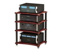 AV Media Shelf - Soporte giratorio de 4 niveles para centro de entretenimiento, gabinete estéreo para sala de estar, sala de juegos, estudio de música