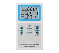 AV TV - Decodificador de control remoto por infrarrojos, detector de señal de 433 MHz con función de 8 canales para CA/proyector/TV Box, 20 tipos de decodificación, DC3V, material ABS, color blanco