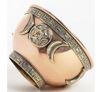 AVA Collections Cuenco pequeño para servir de brujería, ofrenda o manchar, accesorio mágico para pociones Wicca (cuenco de triple luna)