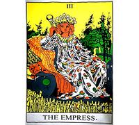 AVA Collections Tapiz de tarot de la emperatriz para colgar en la pared, diseño de cartas del tarot, tapiz de Europa medieval, tamaño pequeño: 102 x 76 cm (La emperatriz)