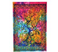 AVA Collections TREE OF LIFE - Toalla de playa para colgar en la pared, diseño bohemio, bohemio, manta para la playa (multi, 85 x 54 pulgadas)