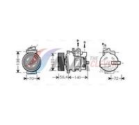 Compresor del aire acondicionado R 134 a PAG 46 AIAK262 AVA QUALITY COOLING