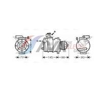 AVA Deutschland GmbH Compresor, aire acondicionado para AUDI: RS4, S4, A6, RS5, R8, S6, RS6, A8, S8, Q7, S5 & VOLKSWAGEN: Touareg (Ref: AIAK280)