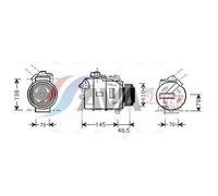 AVA Deutschland GmbH Compresor, aire acondicionado para BMW: Série 3, M3, X3 & ALPINA: B3 (Ref: BWAK309)