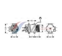 AVA Deutschland GmbH Compresor, aire acondicionado para JEEP: Cherokee, Wrangler & RENAULT: Jeep (Ref: JEAK047)