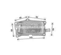Radiador de aceite de la caja de cambios rerigerado por agua Aluminio MS3752