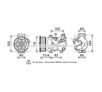 AVA COOLING SYSTEMS TOAK683 Compresor, aire acondicionado