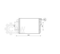 AVA QUALITY COOLING Condensador Aire Acondicionado Con Secadora para Kia Venga