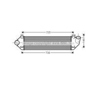 AVA QUALITY COOLING Intercooler Refrigerado por Aire Aluminio para Volvo V50