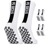 AVABEST Calcetines Futbol 2 Pares Calcetines Deportivos Antideslizantes Hombre Mujer & Kinder, Tallas 35-39, Calcetines Deportivos Grip Socks Football para Football