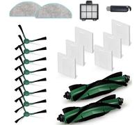 AVAENZO Accesorios para iRobot Roomba Combo Essential, Combo 2 Essential, Roomba 105 Combo, 2 cepillos Principales, 6 filtros, 2 Paños, 8 cepillos Laterales, 1 Filtro primario Piezas de Repuesto