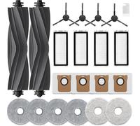 AVAENZO Accesorios Recambios para Dreame L20 Ultra, 2 Cepillo Principal Rodillo 6 Paño 4 Filtros 4 Cepillo Lateral 4 Bolsa Aspiradora Piezas de Repuesto