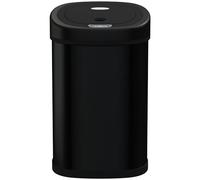 Avalo Papelera con Sensor 50L - Acero inoxidable Negro - Soft Close/Sin Huellas/Higiénico - Basurero