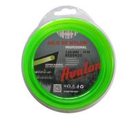 Avalon - Hilo Redondo de Nylon Universal para Desbrozadora y Cortacésped (1,65 mm x 15 m)