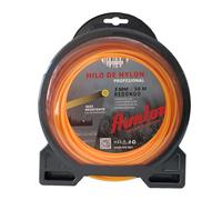 Avalon - Hilo Redondo de Nylon Universal para Desbrozadora y Cortacésped (3 mm x 56 m) - Alta Durabilidad y Rendimiento Óptimo en Las tareas de desbroce