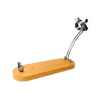 Avalon Home Jamonero soporte para jamón y paletillas con cabezal giratorio inoxidable. Jamonero plegable con base de madera de pino
