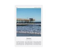 Avalon - Póster fotográfico real de Avalon con impresión a color, póster de viaje, regalo de Nueva Jersey, Estados Unidos, impresión minimalista de ciudad, lienzo decorativo sin marco, 20 x 30