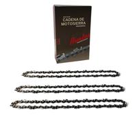 Avalon Procut - Pack 3 Cadenas de Motosierra 3/8 Perfil Normal 058" - 1.5 mm Diente Cuadrado (58 eslabones)