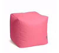 Avalon - Puff Salon Modelo Cubo Jive en Tela Técnica Reforzada, Puffs Reposapies Salon con Relleno Incluido, Puf Cuadrado Muy Cómodo, Anti-desgarros e Impermeable, Made in Italy(45cm-Rosa)