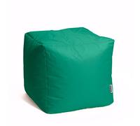 Avalon - Puff Salon Modelo Cubo Jive en Tela Técnica Reforzada, Puffs Reposapies Salon con Relleno Incluido, Puf Cuadrado Muy Cómodo, Anti-desgarros e Impermeable, Made in Italy(45cm-Verde Esmeralda)