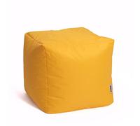 Avalon - Puff Salon Modelo Cubo Jive en Tela Técnica Reforzada, Puffs Reposapies Salon con Relleno Incluido, Puf Cuadrado Muy Cómodo, Anti-desgarros e Impermeable, Made in Italy(45cm-Amarillo limón)